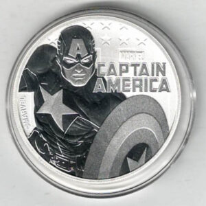 2019 Tuvalu Silver One Ounce Marvel Captain America. The coin contains one ounce of 9999 fine silver . All of our silver coins are in stock.