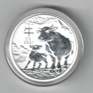 2021 Silver Australia Half Ounce Year Of The Ox Coin. This coin contains half an ounce of fine silver. All of our silver coins are in stock.