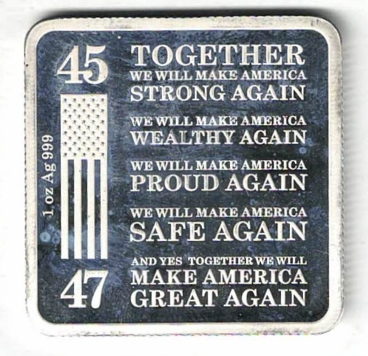 2024 USA Silver One Ounce Trump Train Bar - Image 2