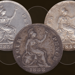 British Silver Fourpence Coins