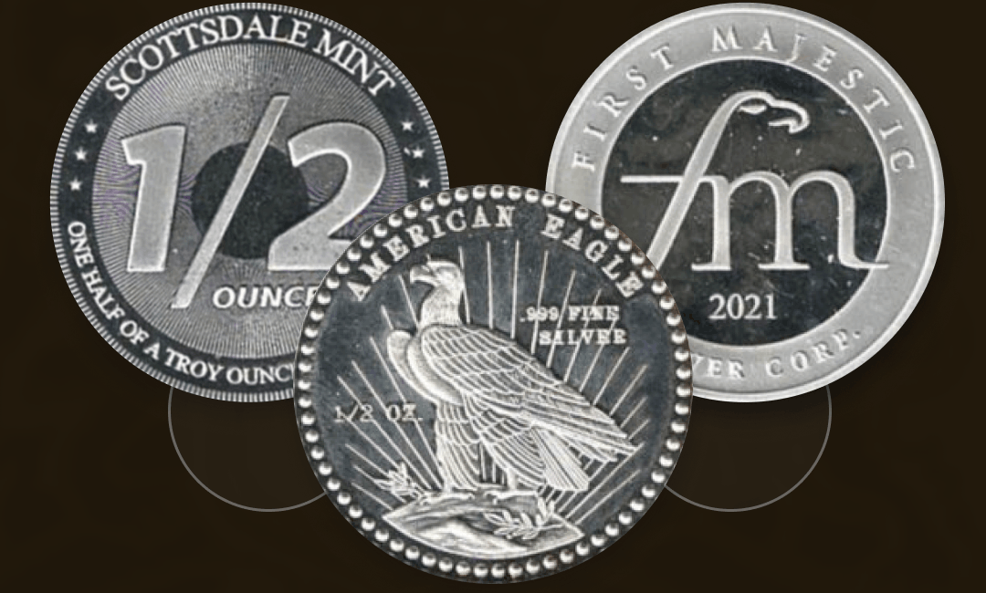 Silver Half Ounce Bars And Rounds