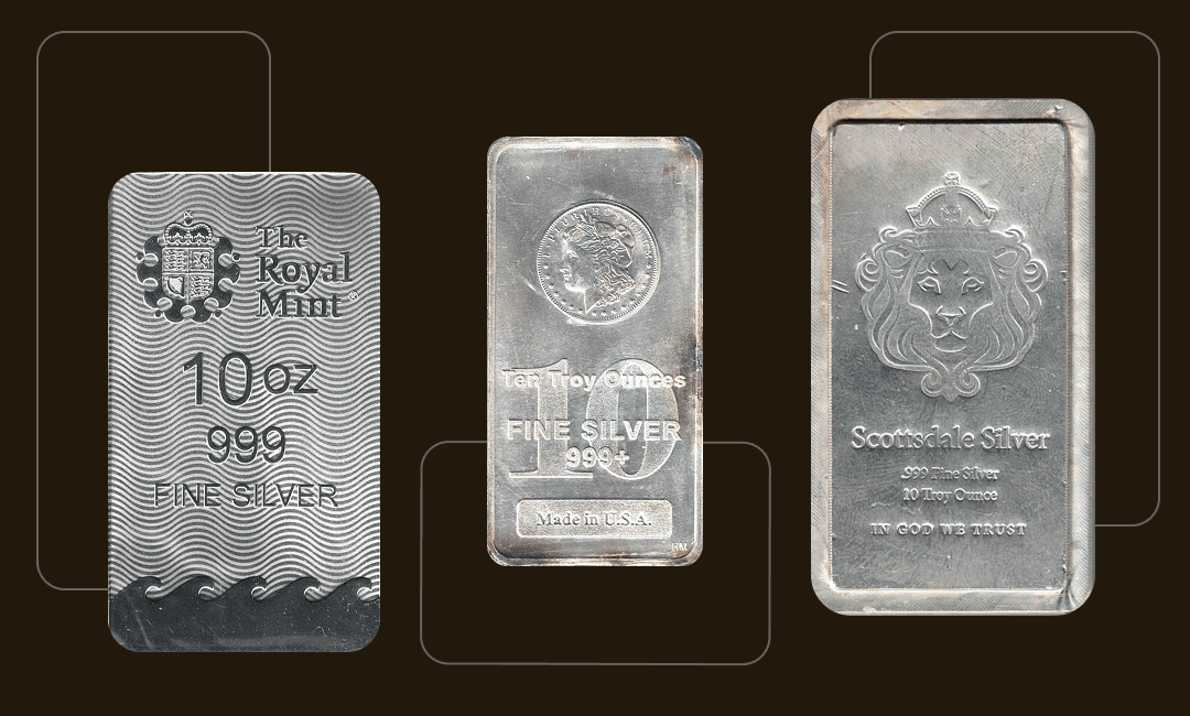 Silver Ten Ounce Bars And Rounds