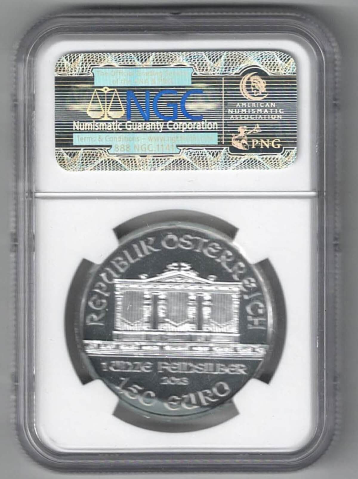 Slabbed NGC 2013 Silver Austria One Ounce Philharmonic Coin - Image 2