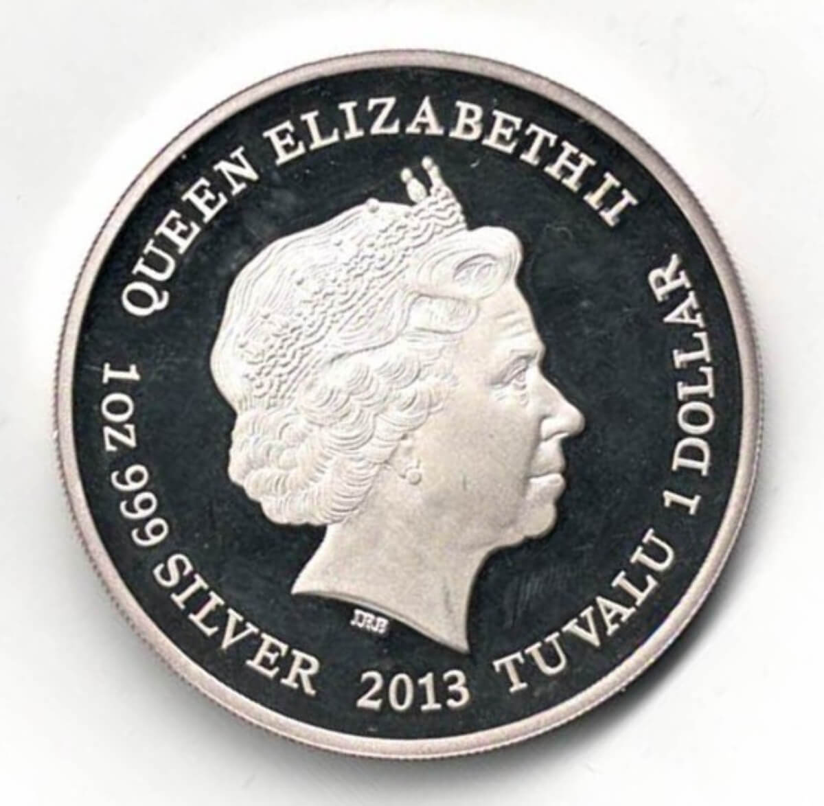 2013 Tuvalu Silver One Ounce Frilled Neck Lizard Coin - Image 2