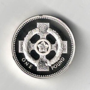 1996 One Pound Piedfort Silver Proof Celtic Cross