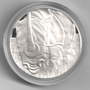 Silver Proof Medal, WWF Rhino design struck in 925 silver, in presentation box with certificate. In stock and ready to despatch.