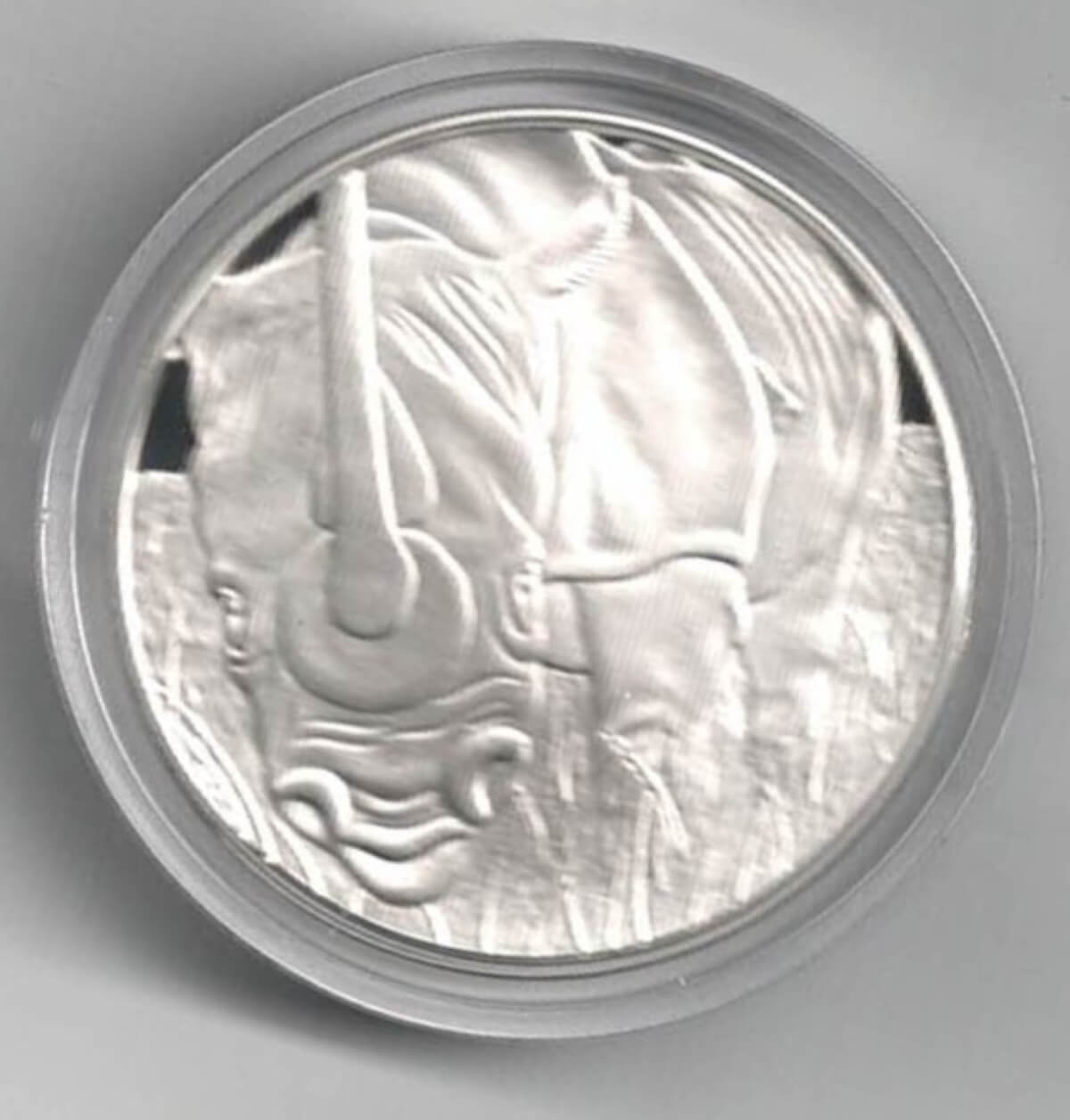 Silver Proof Medal, WWF Rhino design struck in 925 silver, in presentation box with certificate. In stock and ready to despatch.