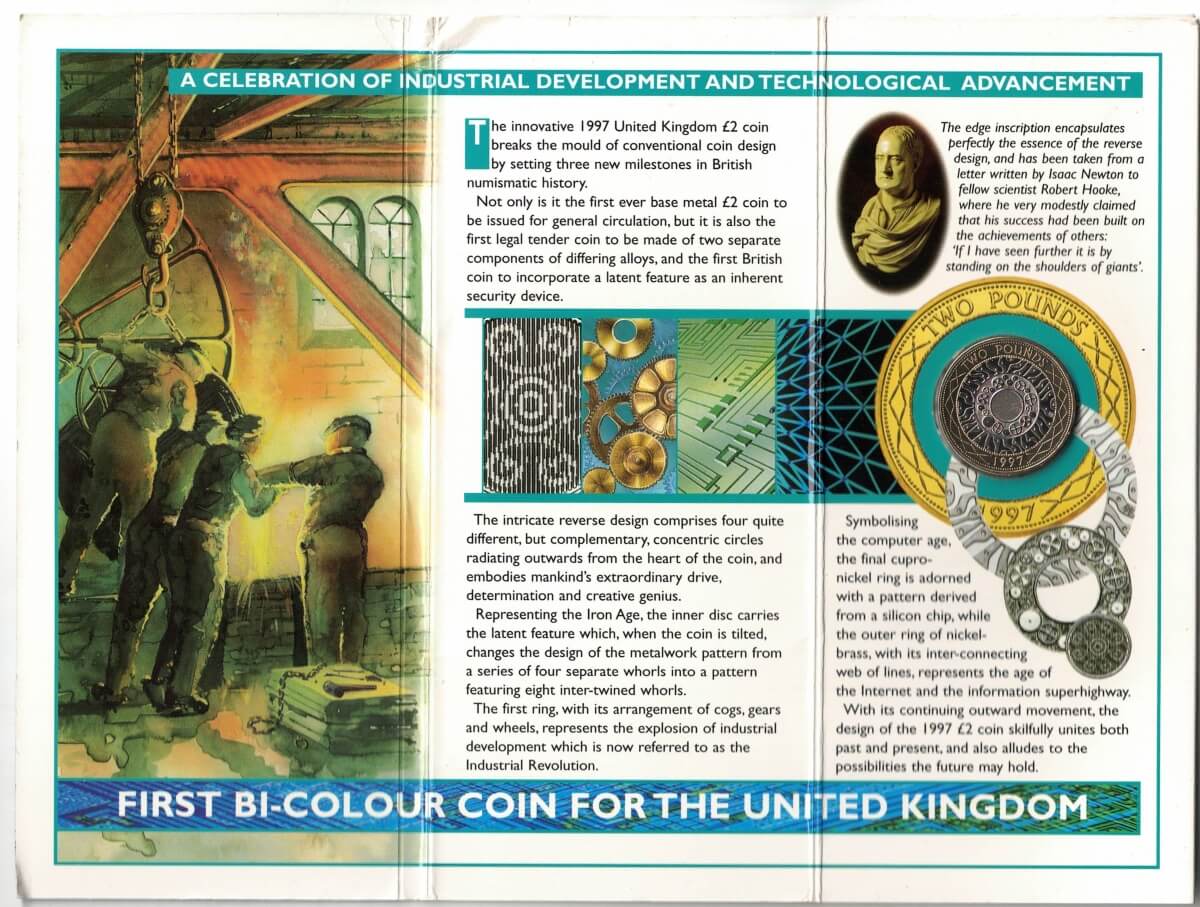 1997 Two Pound Coin 'Technology' (set of three) - Image 3