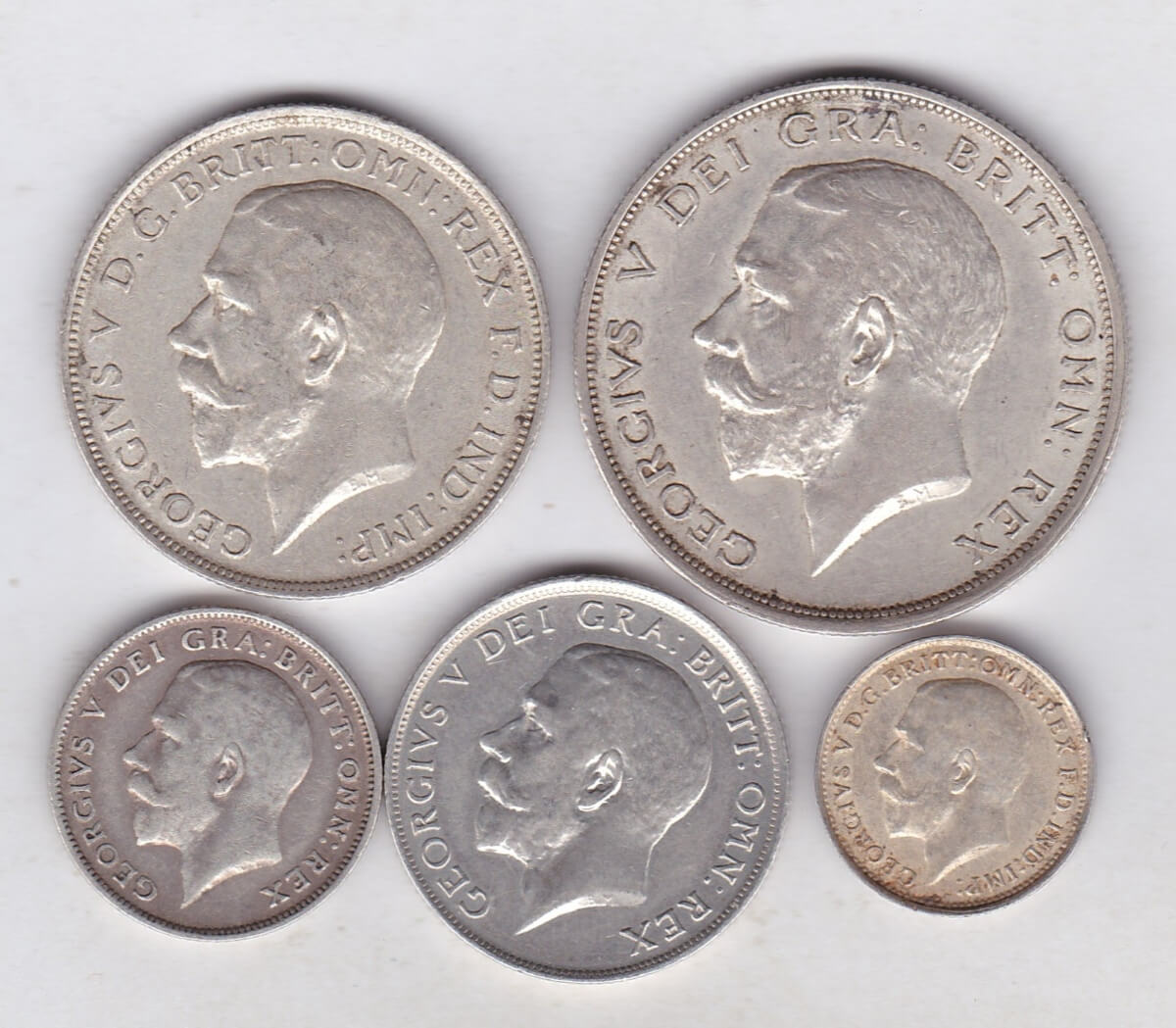 1911 To 1918 Five Coin Silver Selection - Image 2