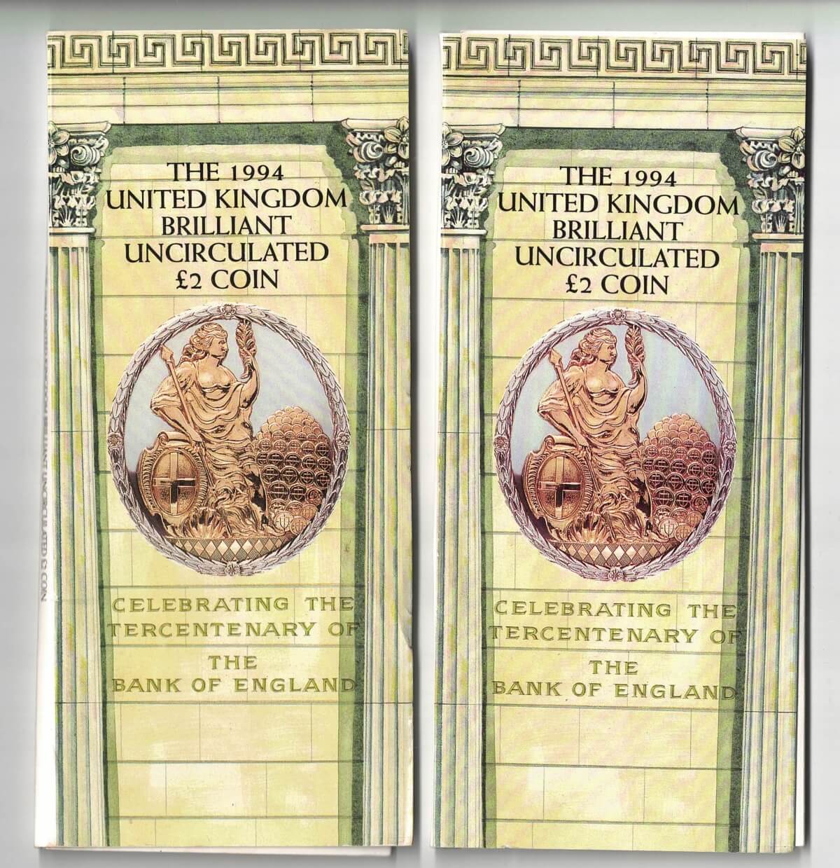 1994 Two Pound Brilliant Uncirculated Coin (pair) - Image 2