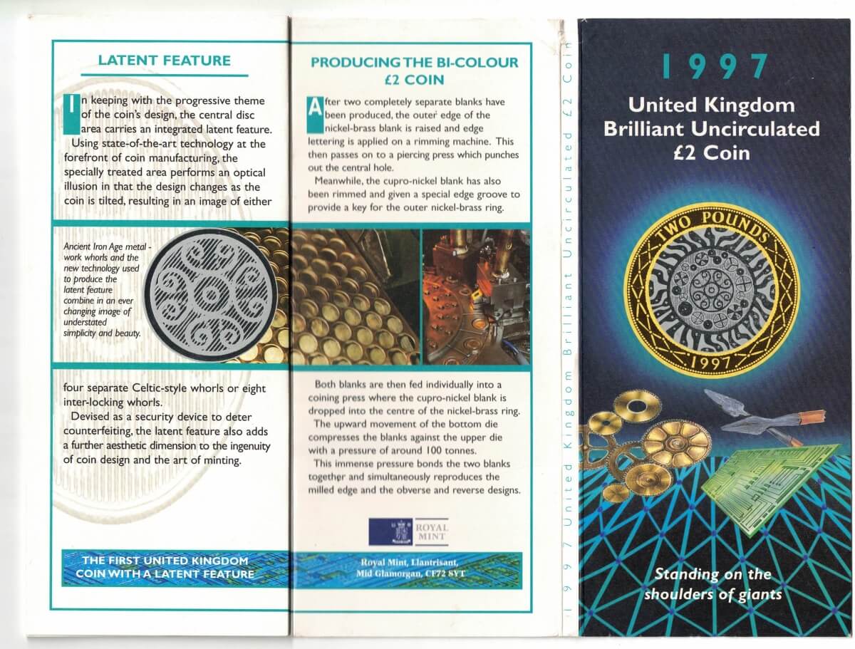 1997 Two Pound Coin 'Technology' (set of three) - Image 4