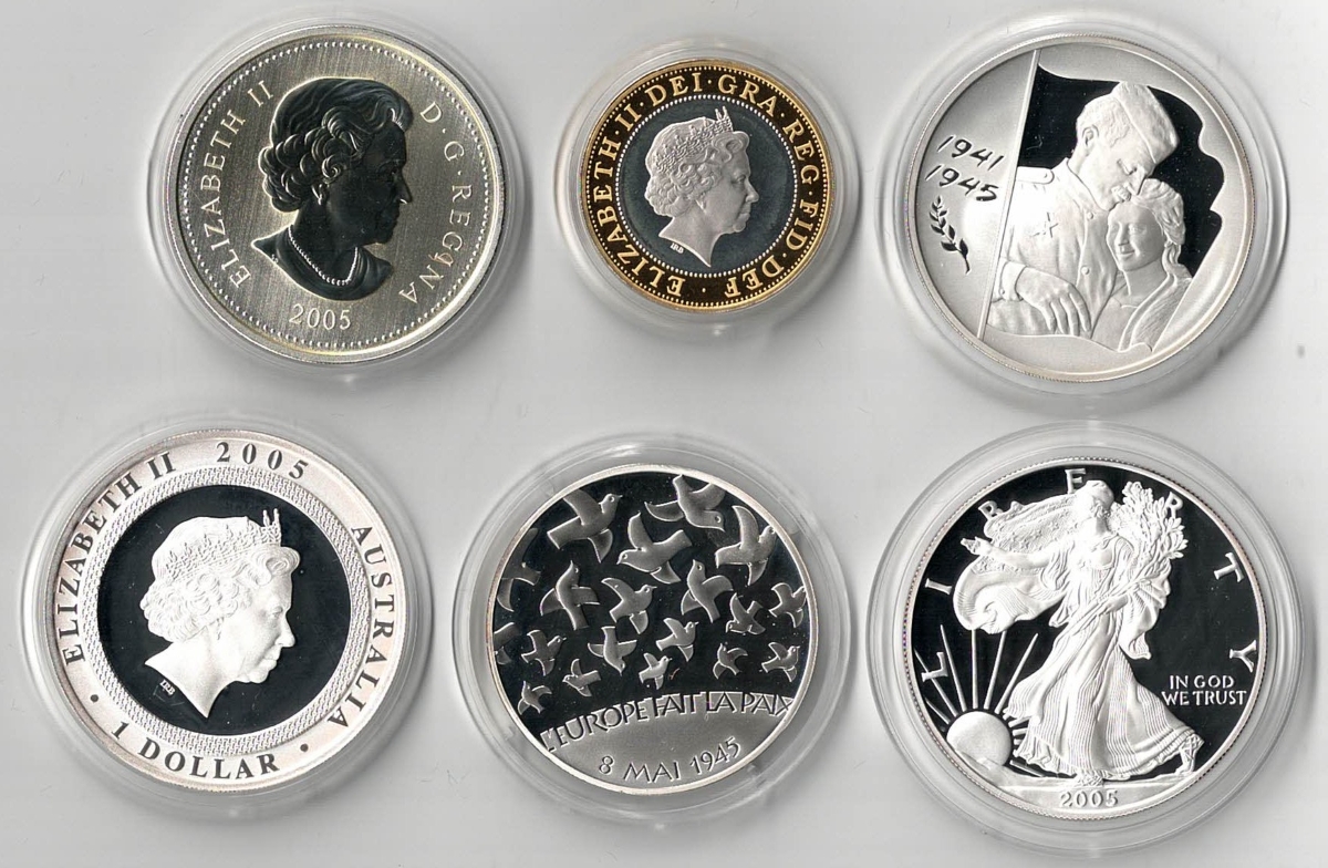 2005 The End of WWII Silver Proof Collection - 6 Coins - Image 2