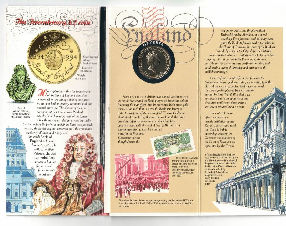 1994 Two Pound Brilliant Uncirculated Coin (pair) - Image 3