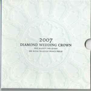 2007 Five Pounds Standard Silver Proof Diamond Wedding. This Standard proof coin comes boxed with certificate as issued by the royal mint.