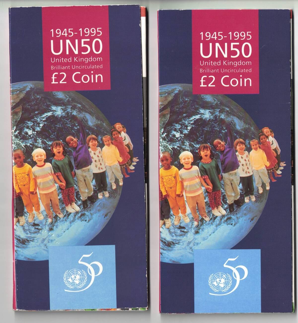 1995 Two Pound Coin United Nations UN50 (pair) - Image 2