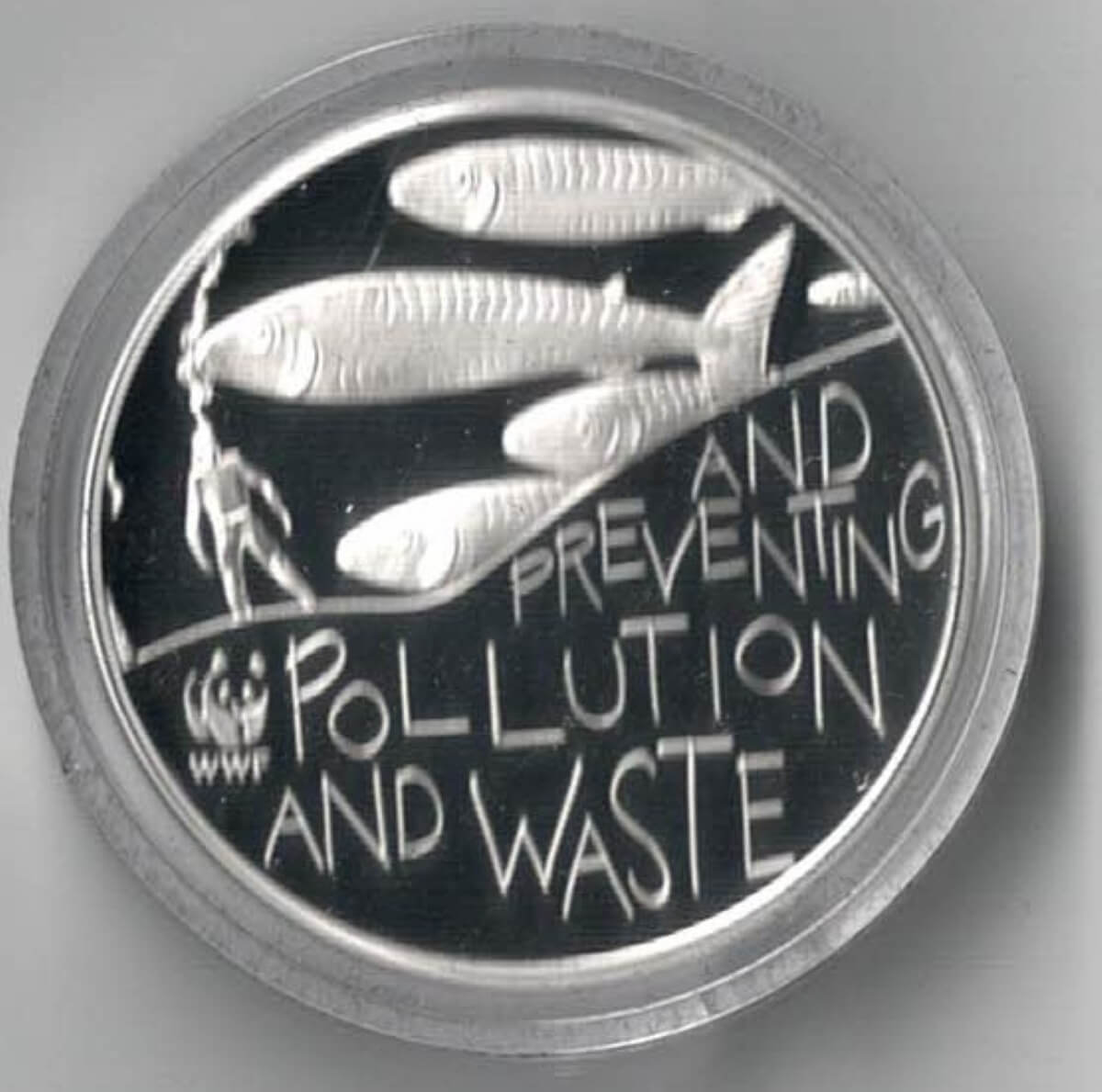 Silver Proof Medal WWF Dolphin - Image 2