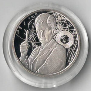 2009 Silver Proof Medal Dr Who Tenth Doctor, design struck in 925 silver, in presentation box with certificate. In stock and ready to despatch.