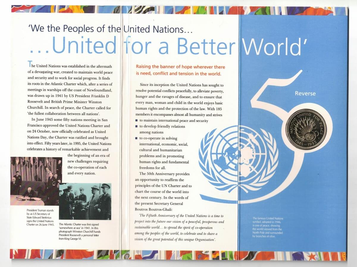 1995 Two Pound Coin United Nations UN50 (pair) - Image 4